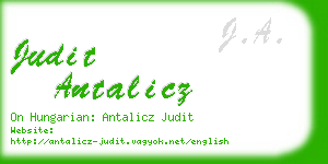 judit antalicz business card